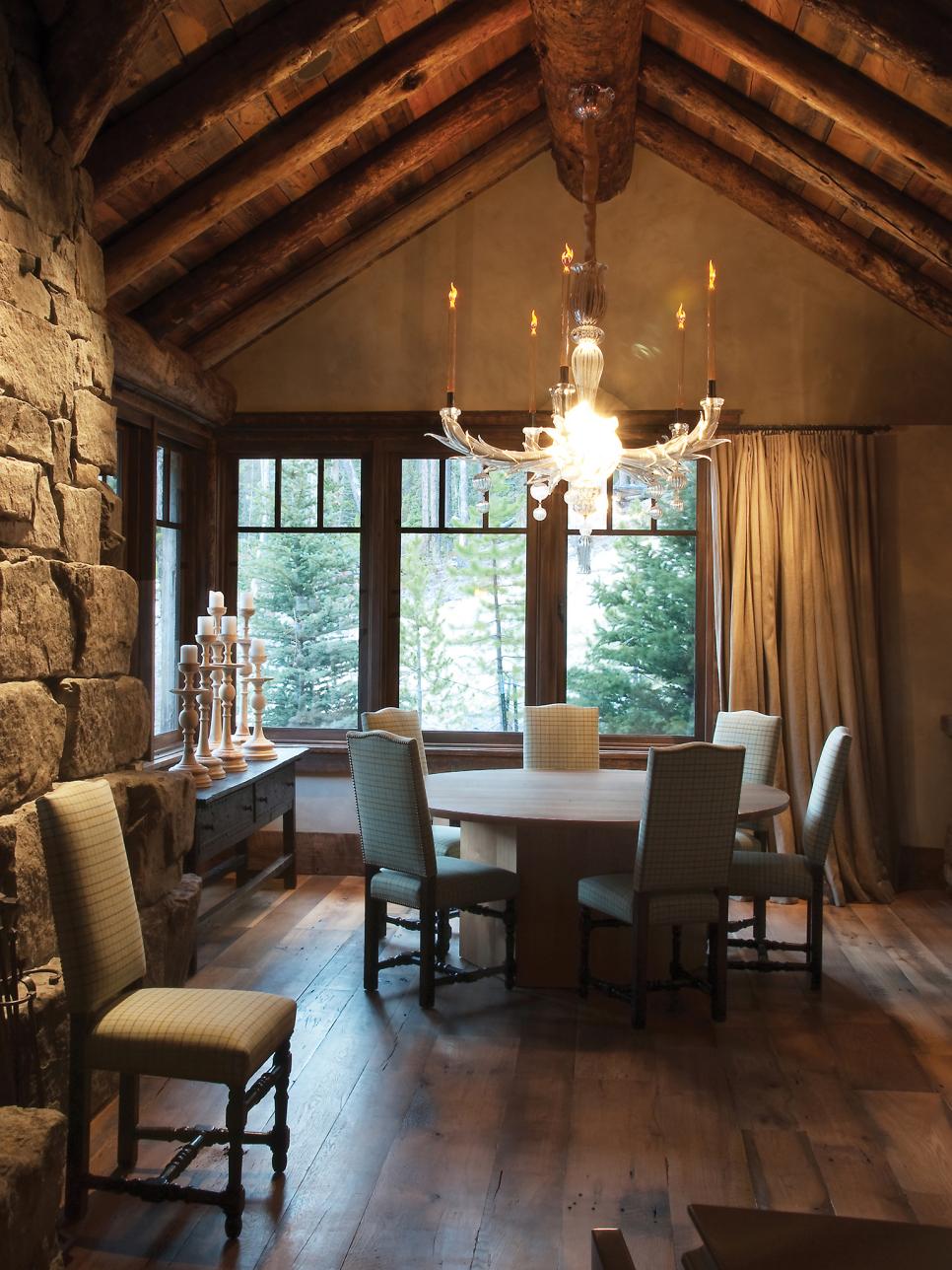 Rustic Meets Formal Dining Space