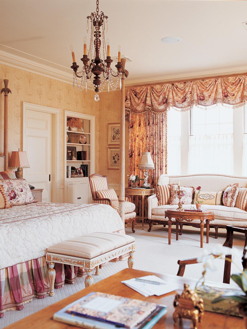 French Country Bedroom With Sitting Area French Country Bedroom With Four Poster Bed
