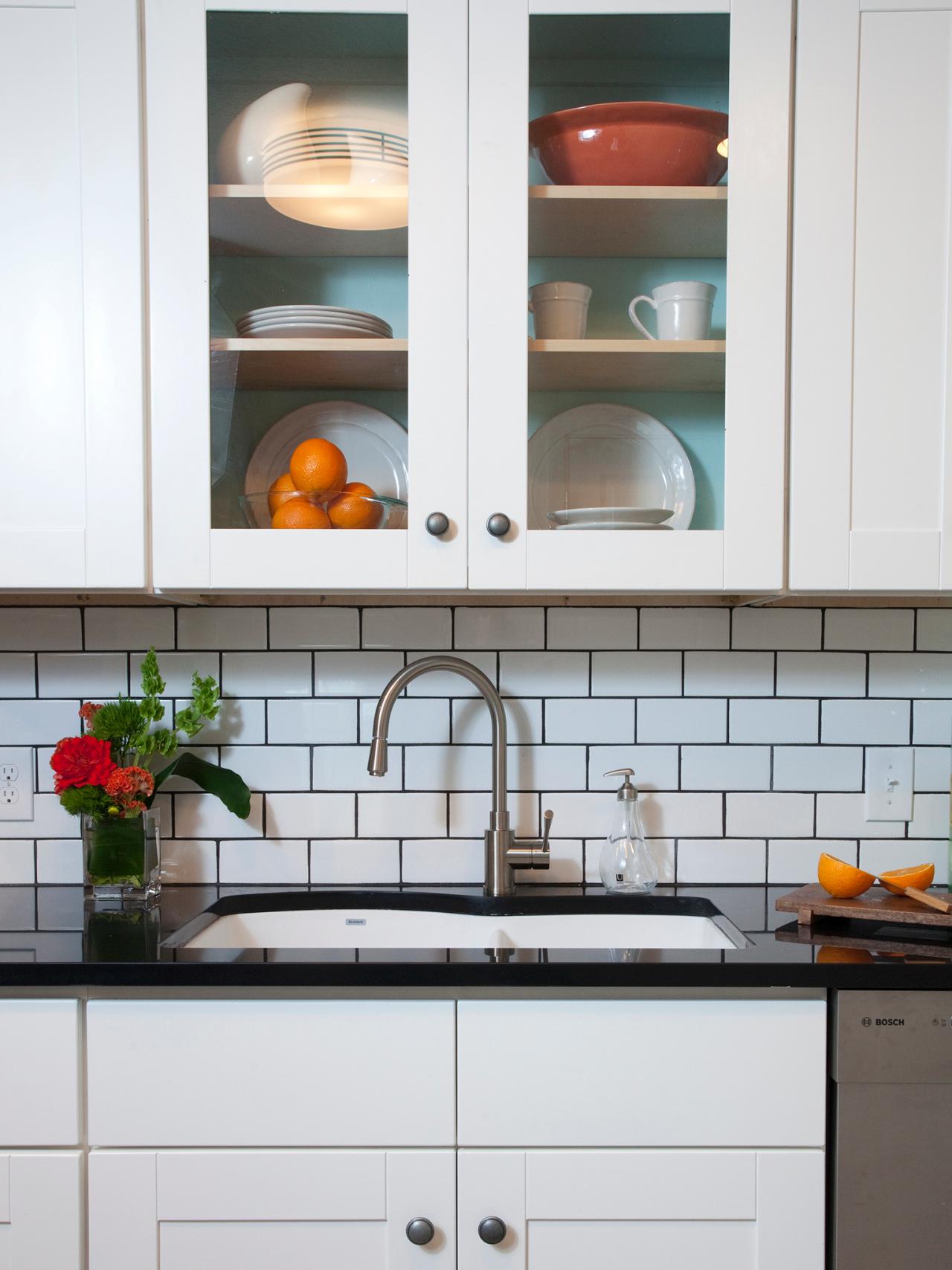 about grout in keeping with the classic white subway tile backsplash