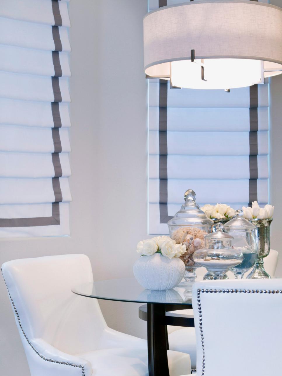 Contemporary White and Gray Dining Room Contemporary White and Gray Dining Room