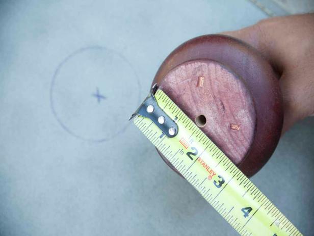 Measuring Center of Furniture Leg