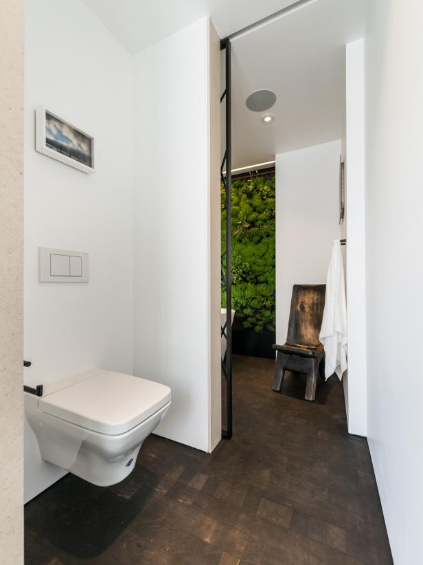 Contemporary Bathroom With Private Toilet Area HGTV