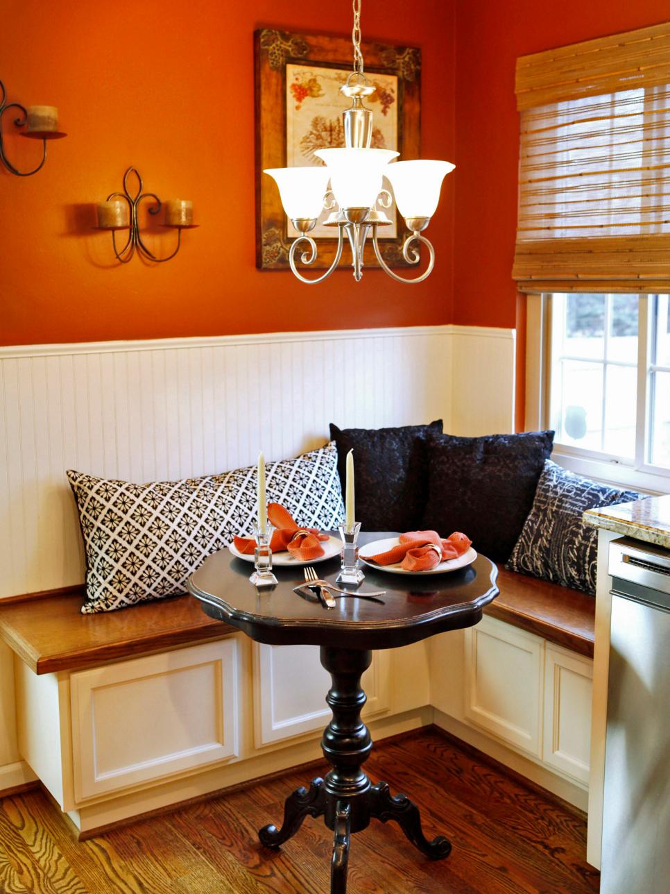 kitchen small eat hgtv into turning kitchens banquette rooms