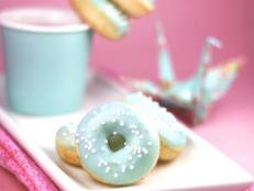 blue vanilla bean mini donuts