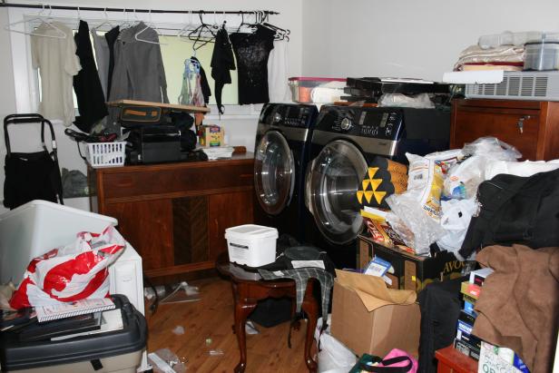 Before: Unorganized Laundry Room Before: Unorganized Laundry Room