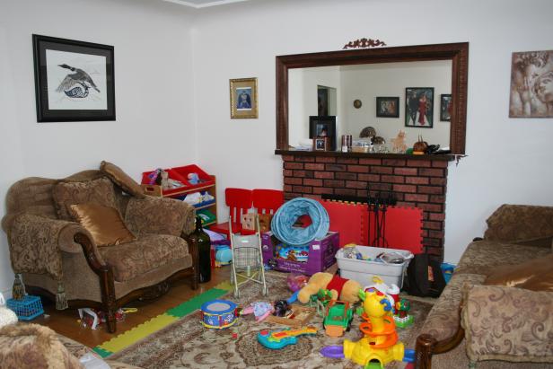 Before: Toy-Filled Living Room Before: Toy-Filled Living Room