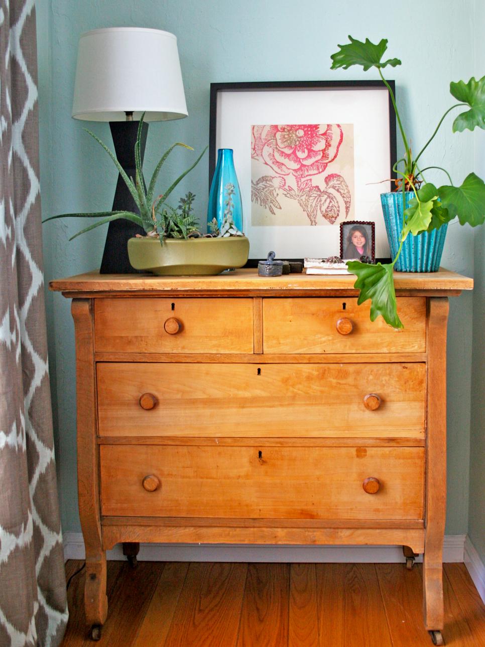 Rustic Dresser in Blue Bedroom Rustic Dresser in Blue Bedroom
