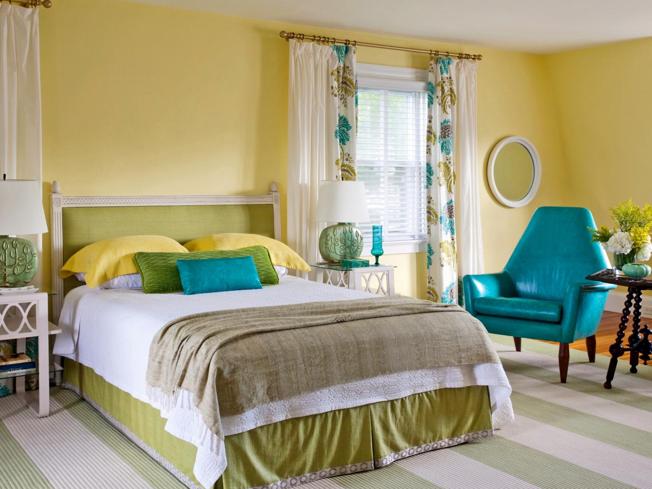 Yellow Bedroom Drapes