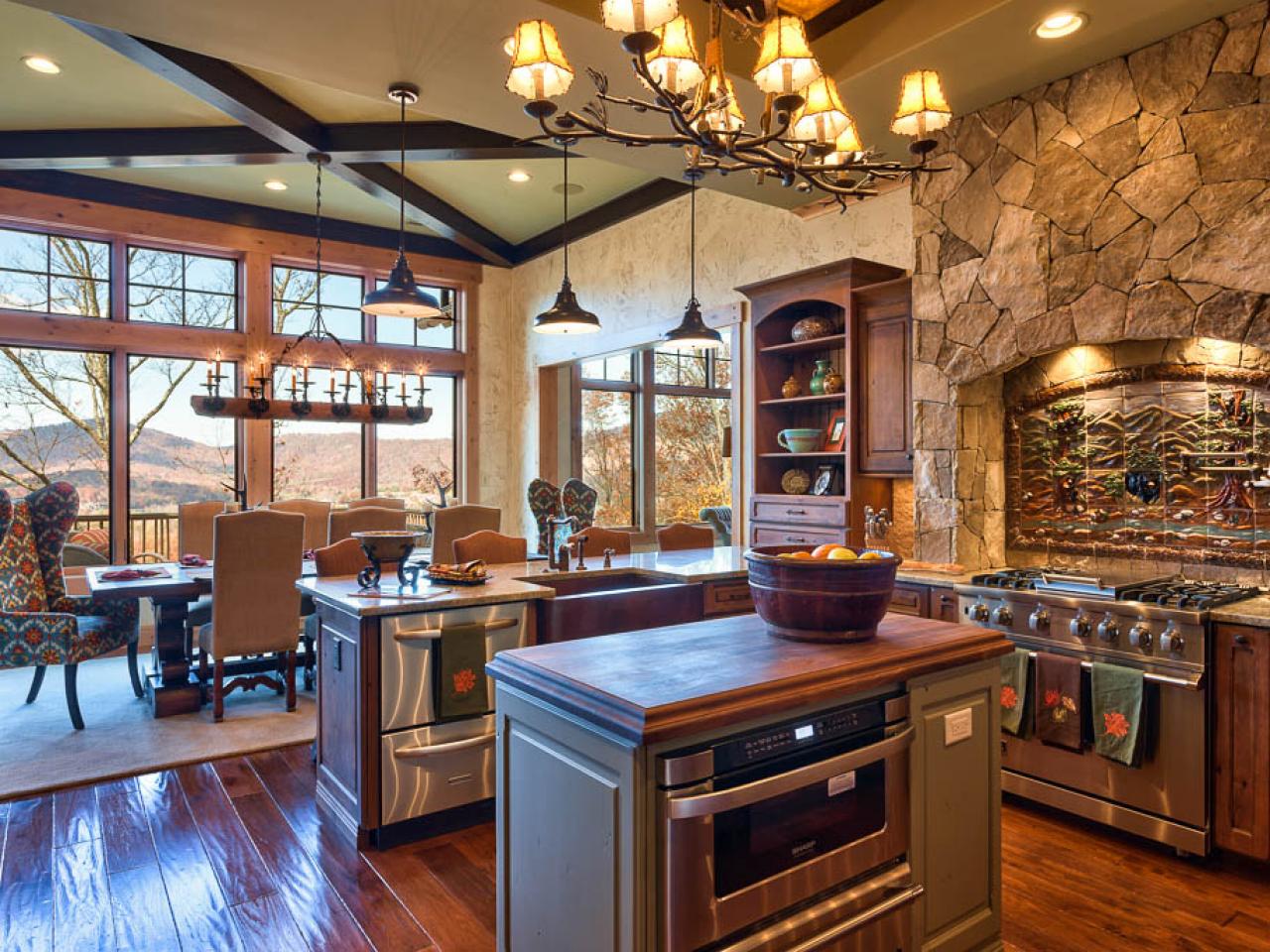 kitchen design with stone