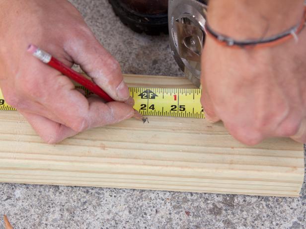 Measuring and Marking Piece of Wood