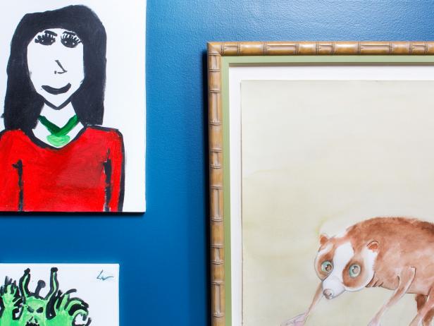 Create Family-Friendly Entryway Gallery Wall With Kids Artwork 