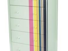 Dresser With Cheerful Stripes