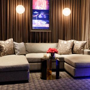 Sectional Provides Cinema Seating