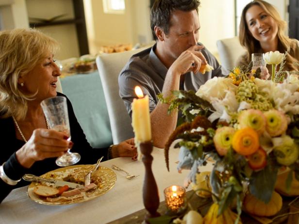 Family Enjoying Thanksgiving Dinner Family Eating Thanksgiving Dinner