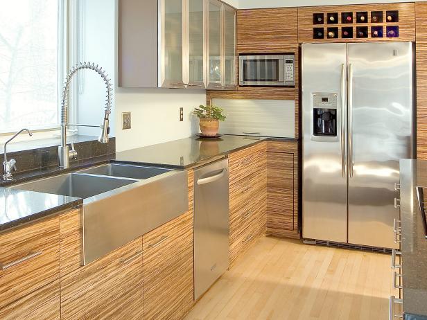 Modern Cherry Wood Kitchen Cabinets