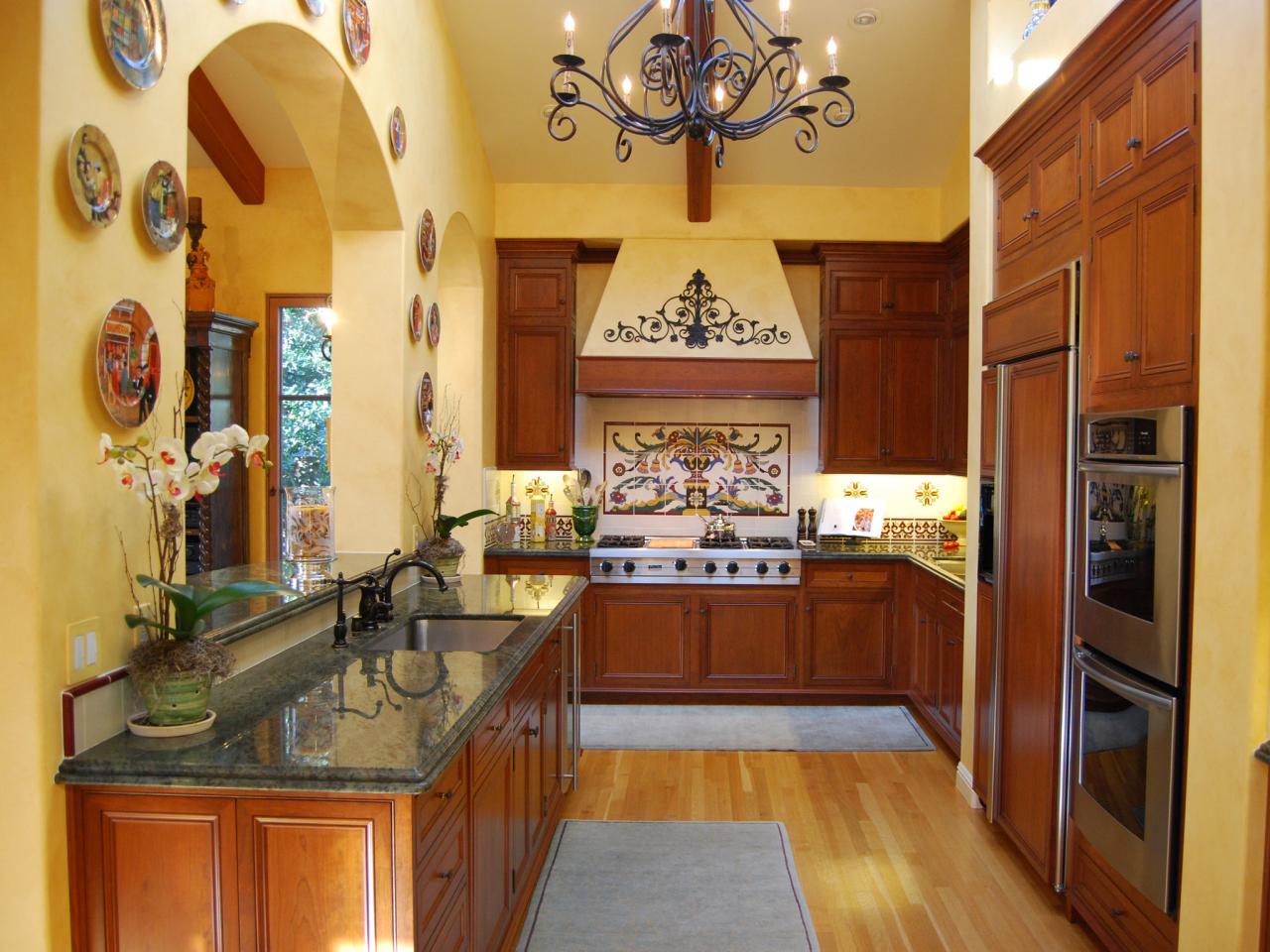 How is this balance achieved? Light Color Tuscan Kitchen Design . Galley Kitchen Designs: Pictures, Ideas & Tips From HGTV ...