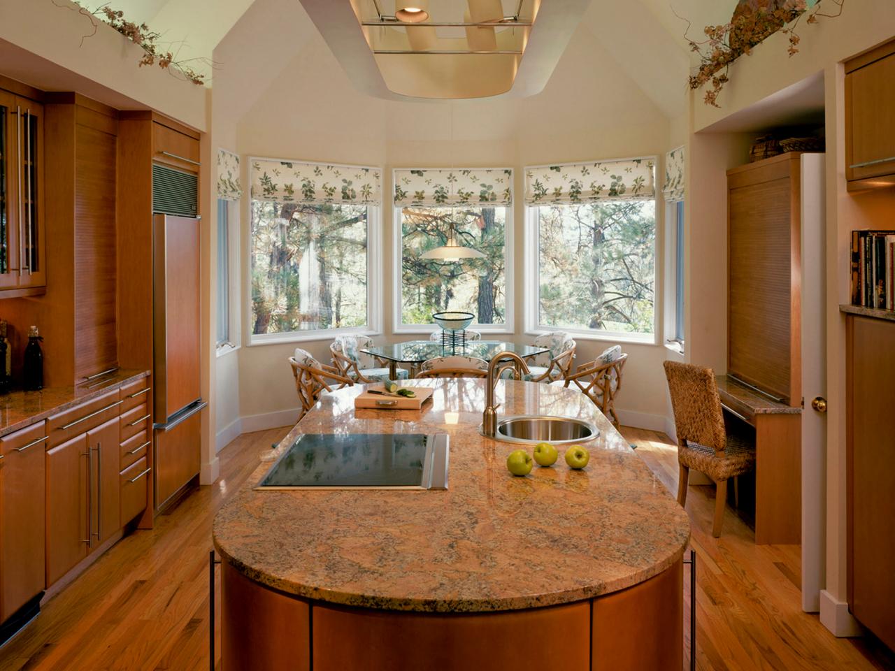 kitchen design with bay window