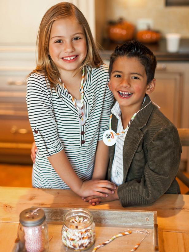 Our free printable template, paper straws and twine are all you need for this easy craft project that's fun for kids of all ages. Learn how to make your own with <a href="http://www.hgtv.com/handmade/thanksgiving-kids-craft-paper-straw-necklaces/index.html">our step-by-step instructions.</a>