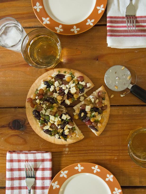Honey Dijon Chickpea and Olive Pizza Honey Dijon Chickpea and Olive Pizza