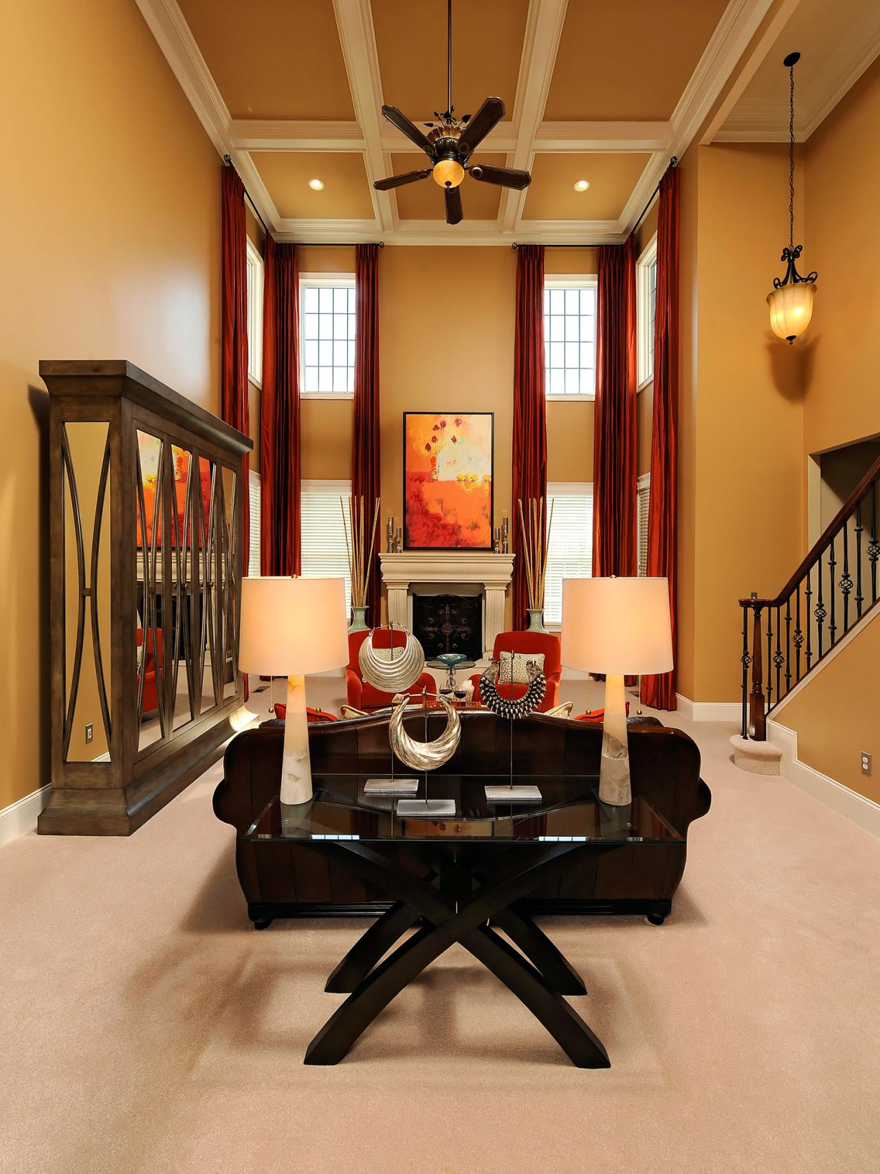 2 Story Living Room Decorating Ideas House Designs Ideas