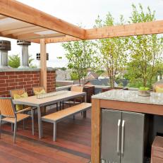 Rooftop Entertaining Deck With Kitchen