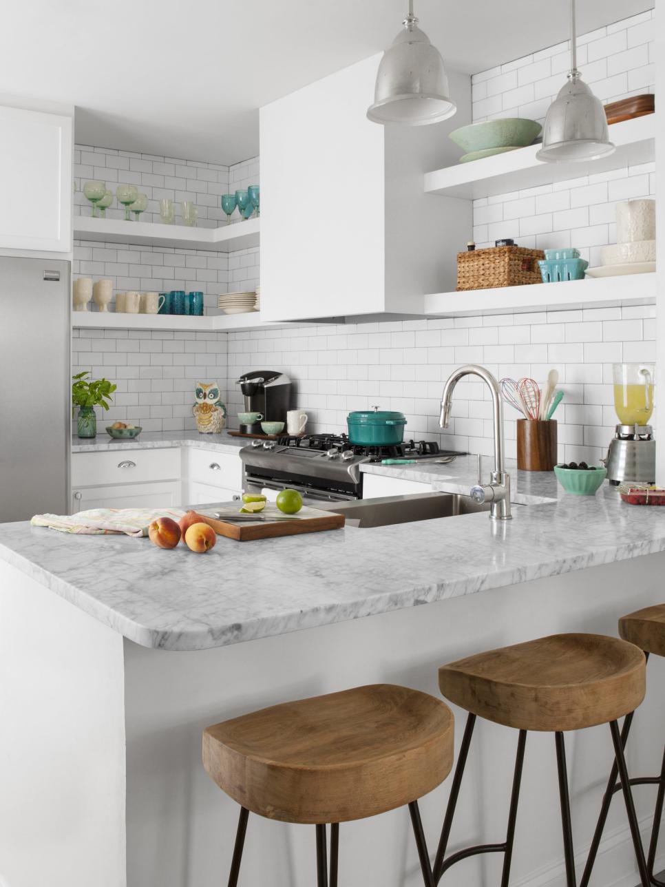 Small Space Kitchen Remodel Hgtv inside Small Kitchen Design White