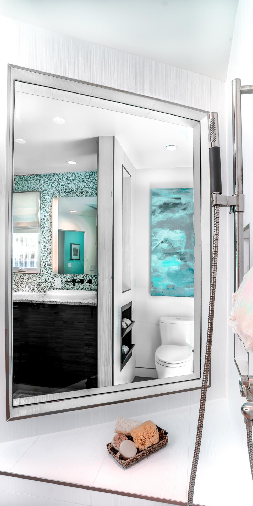 Contemporary White Shower Area in Spa Master Bathroom White Contemporary Shower Area in Spa Master Bathroom