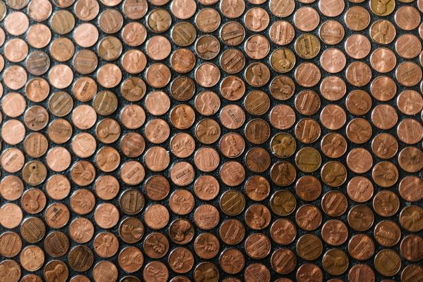 Copper Penny Tile Backsplash Copper Penny Tile Backsplash