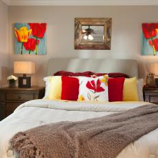 Rustic Bedroom With Colorful Accents