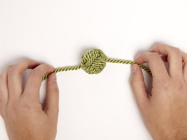 Completed Monkey Fist Knot Completed Monkey Fist Knot