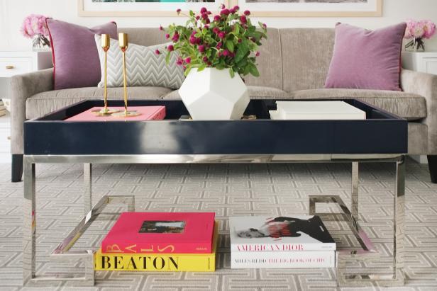 Lacquered Coffee Table With Chrome Legs Lacquered Coffee Table With Chrome Legs