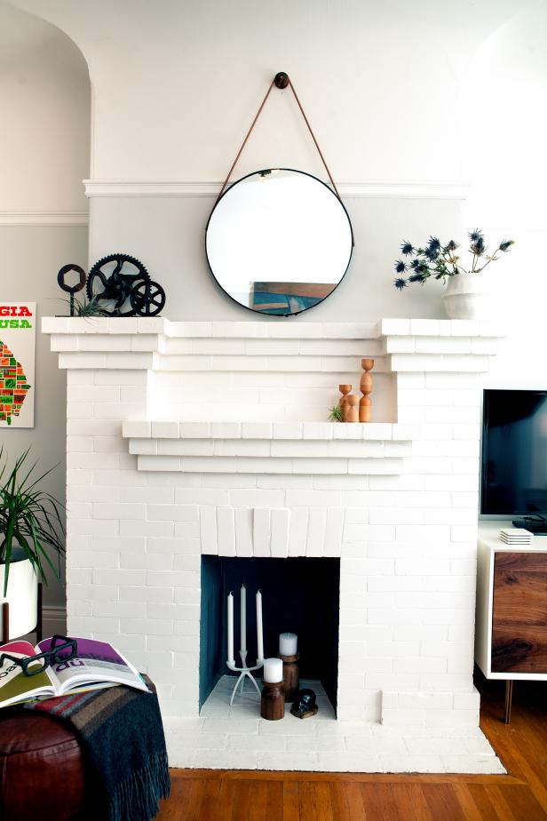 White Brick Living Room Fireplace White Brick Living Room Fireplace