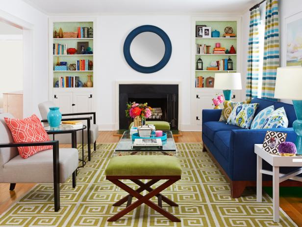 Bold and Colorful Living Room Makeover Bold and Colorful Living Room Makeover