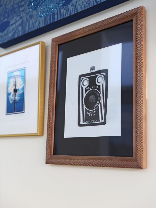 Black Mat on Eclectic Gallery Wall Black Mat on Eclectic Gallery Wall