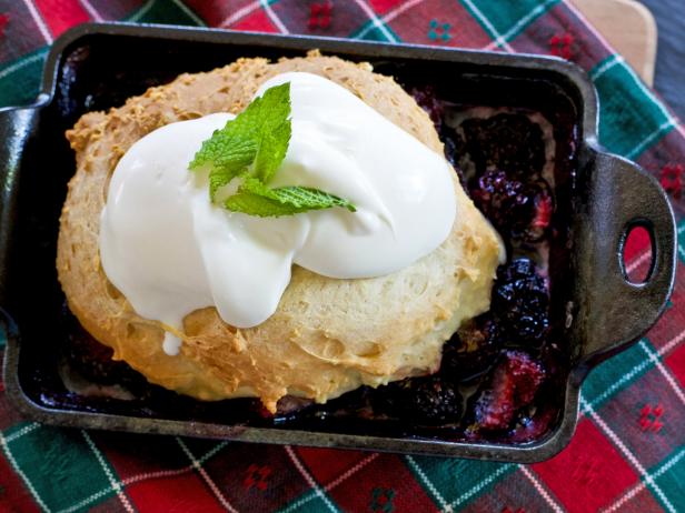 Make a delicious mixed berry and mint cobbler breakfast for holiday guests.