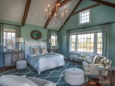 Calming Blue Bedroom With Neutral Accents