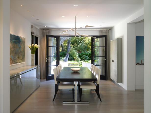 Exterior French Doors Formal Dining Room