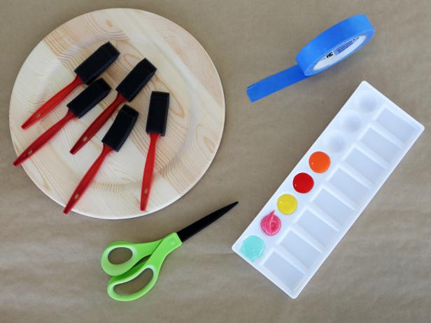 Geometric Wood Chargers How to Paint Wood Chargers