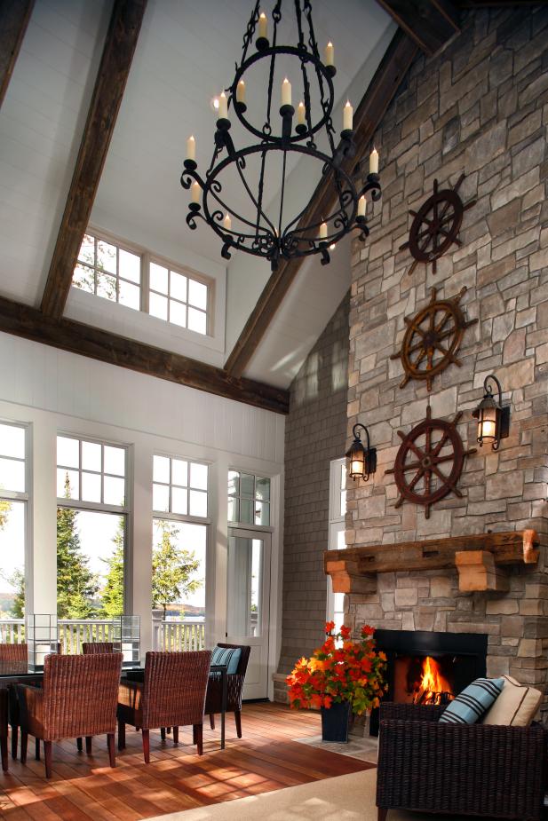 Rustic Dining Room With Vaulted Ceiling Rustic Dining Room With Vaulted Ceiling