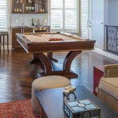 Property Brothers' Loft Game Room With Wet Bar