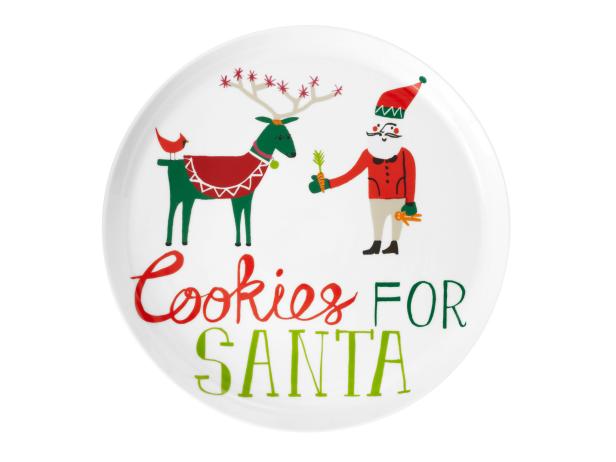 cookies for santa plate