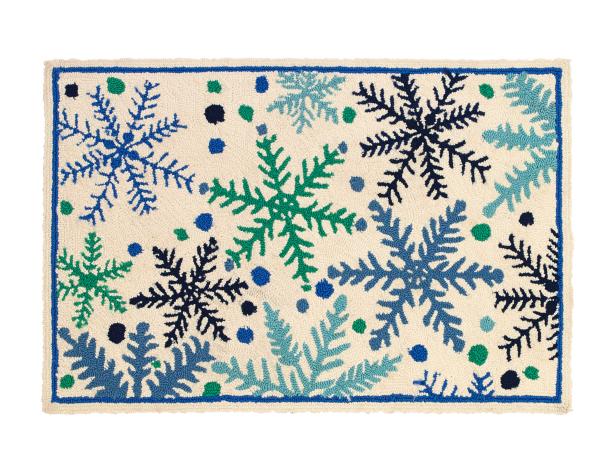 holiday snowflake rug