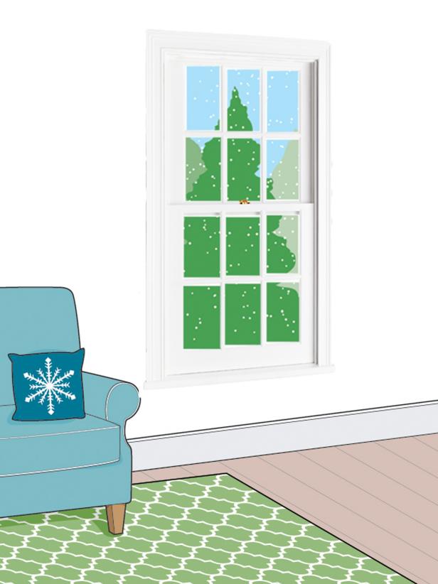 Snow Falling Through a Window Snow Falling Through a Window