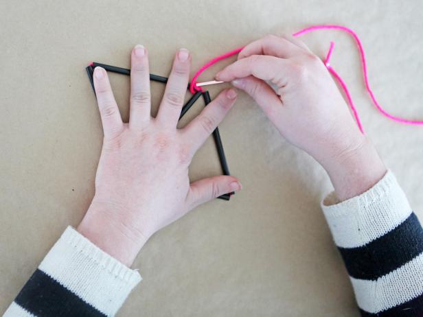 Step 5: Create loose tie at second triangle.