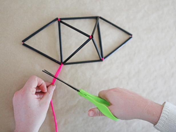 Step 6: Trim the ends of the knot on the diamond.