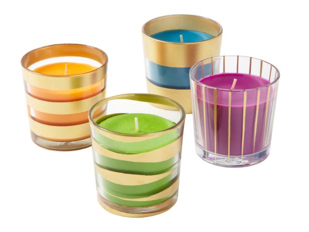Gold Striped Candles Gold Striped Candles