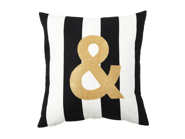 Gold Glitter Ampersand Pillow Gold Glitter Ampersand Pillow