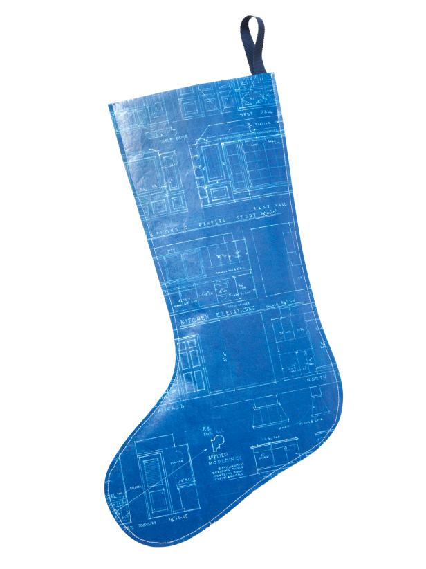DIY Blueprint Stocking DIY Blueprint Stocking