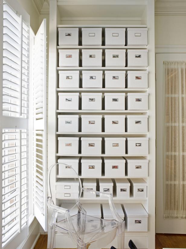 Organized Shoes in Boxes