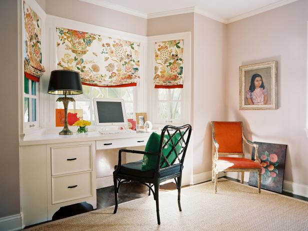 Home Office With Bay Window Home Office With Bay Window